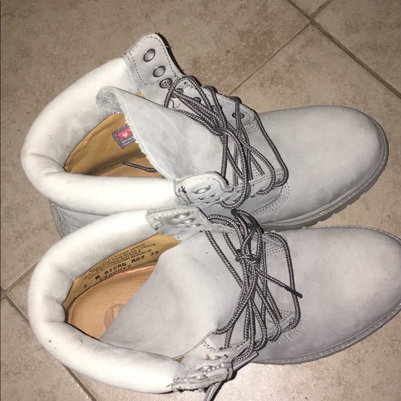 Grey waterproof timberland boots - Picture 2 of 5